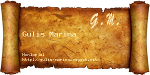 Gulis Marina névjegykártya